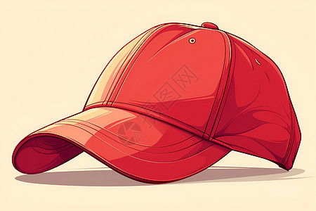 夏日的红色棒球帽图片
