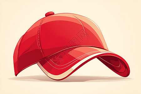 红色棒球帽图片