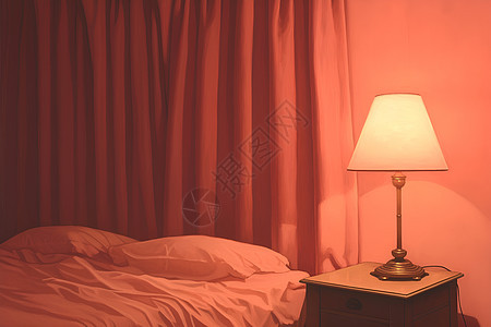 房间的温暖台灯图片
