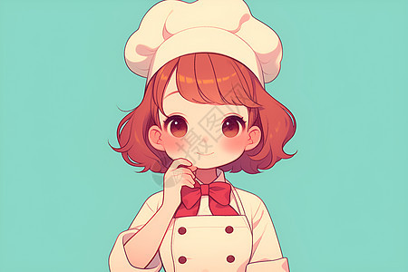 可爱卡通女厨师图片
