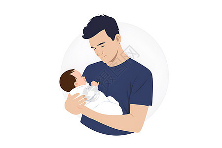 男人抱着婴儿图片