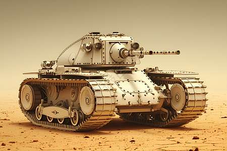 沙漠中的小坦克图片