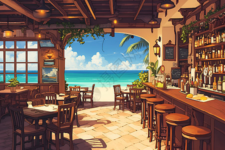 阳光海岸的餐厅图片