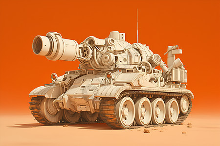 沙漠中的坦克模型图片