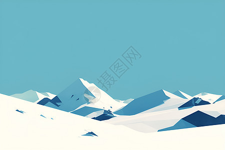 冰川闪烁的雪山图片