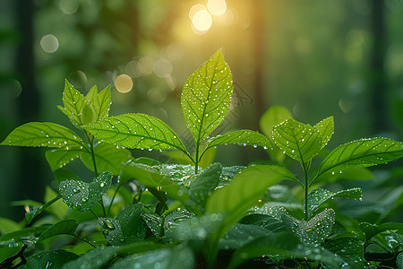 森林中的植物图片