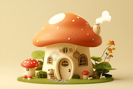童话世界中的蘑菇屋图片