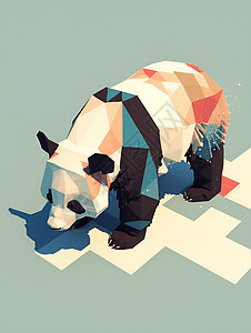 立体熊猫艺术图片