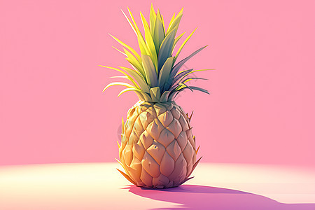 菠萝立体插画图片