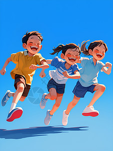 快乐奔跑的孩子图片