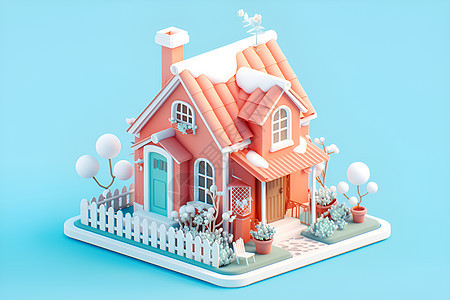 可爱小巧的房子模型图片