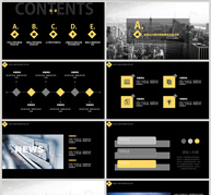 黑色系大数据商务ppt模板ppt文档