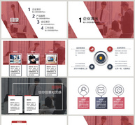 大气红色通用商务演示PPT模板ppt文档