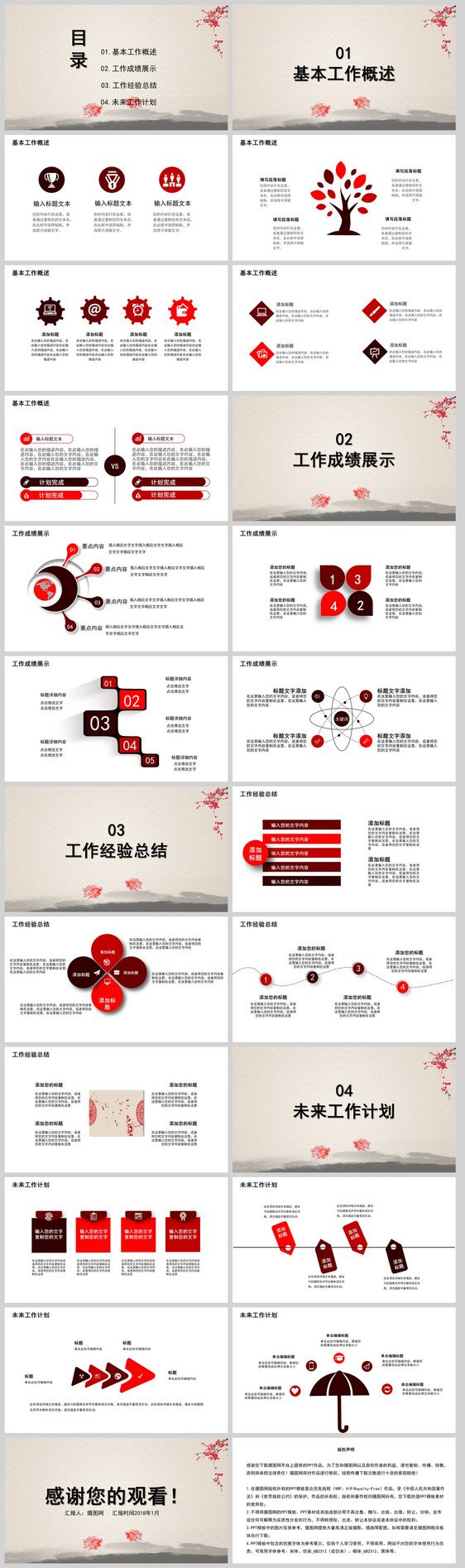 年终总结汇报PPT模板