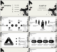 水墨中国风工作总结汇报PPT模板ppt文档