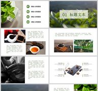 绿色清新茶文化品牌宣传PPT模板ppt文档