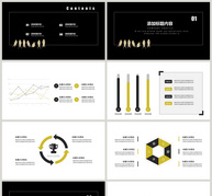 黑色创意毕业设计PPT模板ppt文档