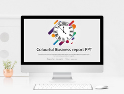 彩色简约商业计划书PPT模板