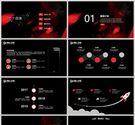 黑红撞色商业计划书PPT模板ppt文档
