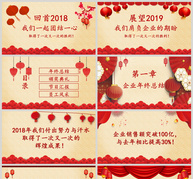 2019携手并进再创辉煌年会PPT模板ppt文档