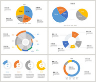 饼图PPT图表合集ppt文档