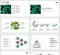 绿色清新你好夏天PPT模板ppt文档