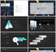 互联网科技感PPT模板ppt文档