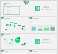 简洁工作总结报告PPT模板ppt文档