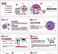 幼儿园预防新冠肺炎知识PPT模板ppt文档