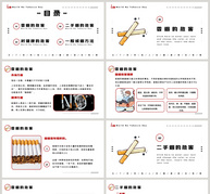 白色简约世界无烟日PPT模板ppt文档