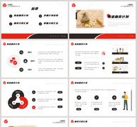红色简约商业融资计划PPT模板ppt文档