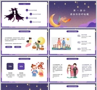 紫色插画风以爱之名七夕节活动策划PPT模板ppt文档