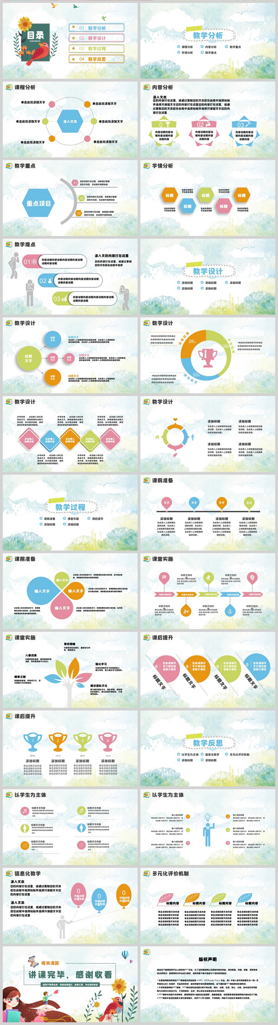 教师说课公开课通用PPT课件模板