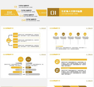 金色金融投资分析PPT模板ppt文档