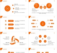 橙色插画风数据分析图表PPT模板ppt文档