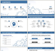 蓝色简约医学研究报告PPT模板ppt文档
