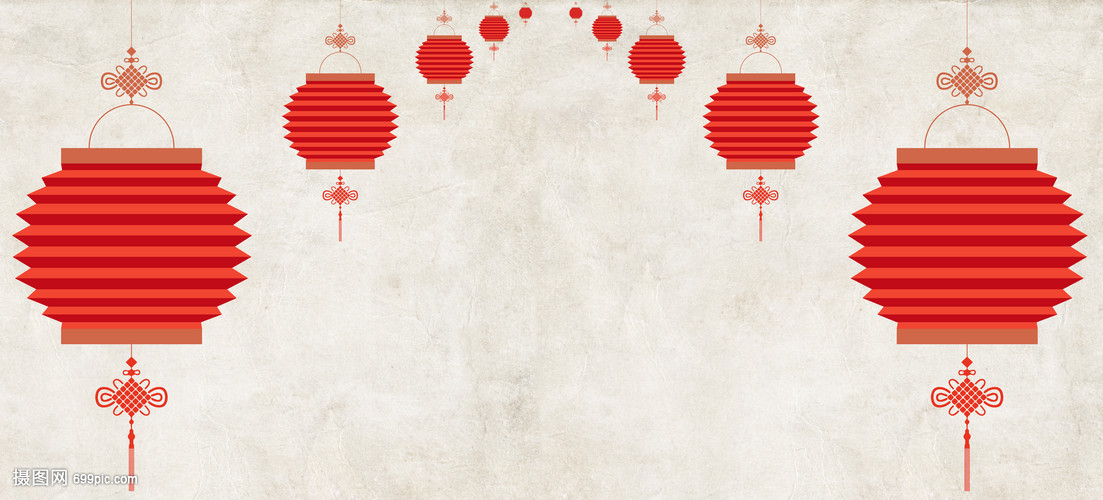 中国风红色灯笼矢量背景图