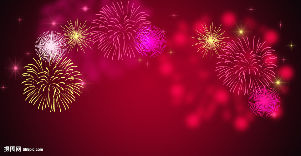 喜庆节日鞭炮礼花背景