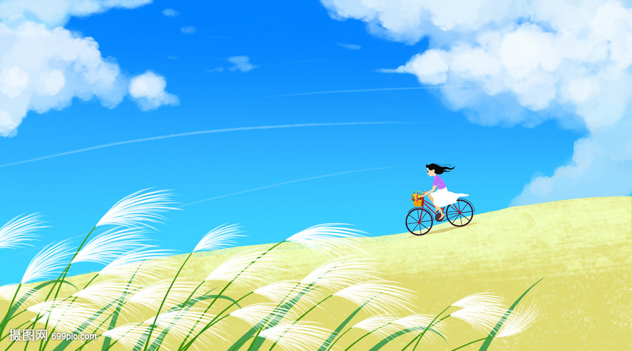 骑单车的女孩