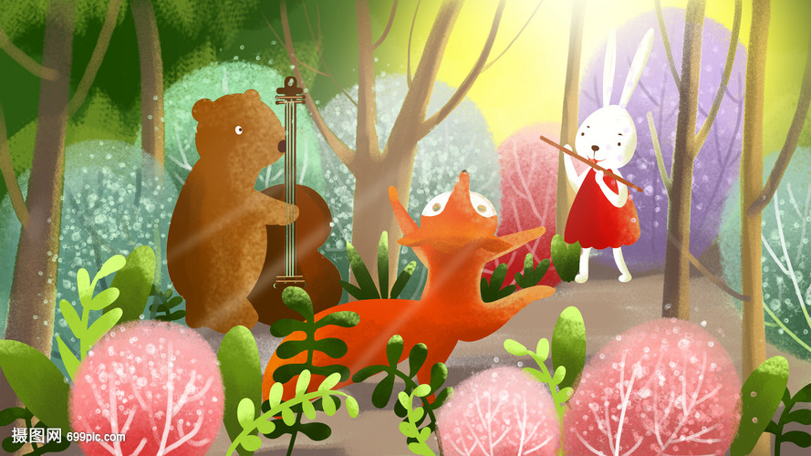 春天森林里的早晨