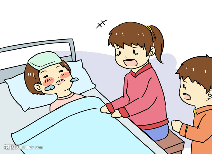 儿童感冒生病漫画