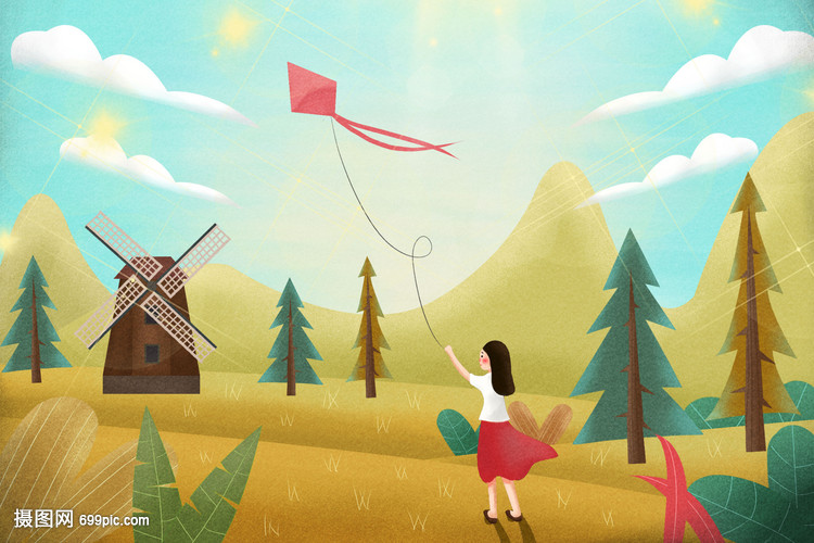 放风筝的女孩