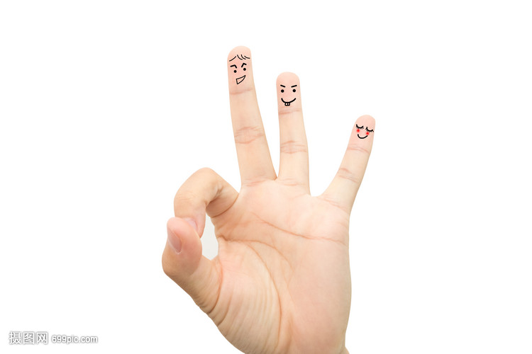 创意手指画手指表情