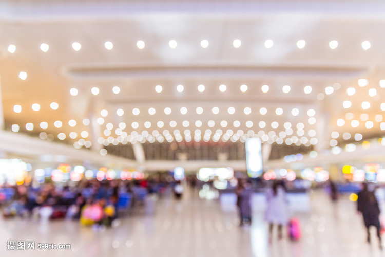杭州动车站人流场景虚化