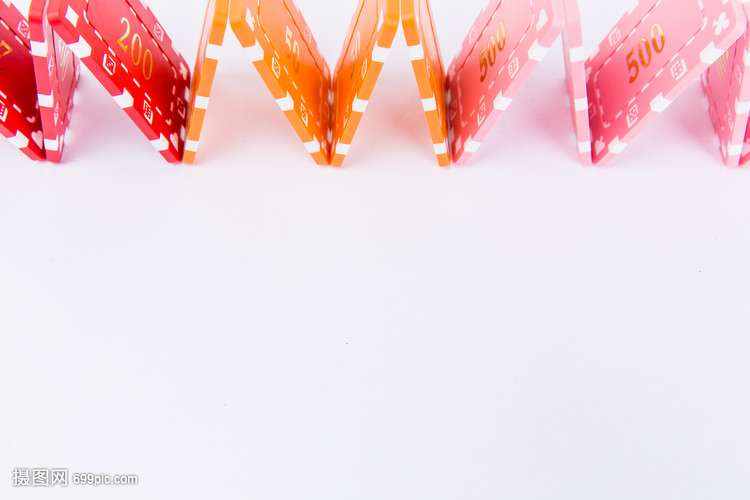 团队合作彩色筹码创意摆拍