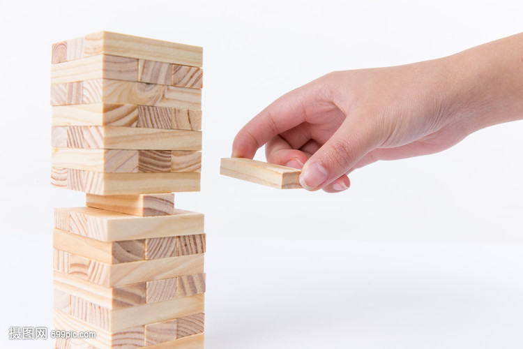 清新团队合作积木搭建