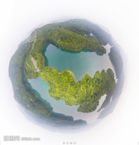 360度航拍全景小行星