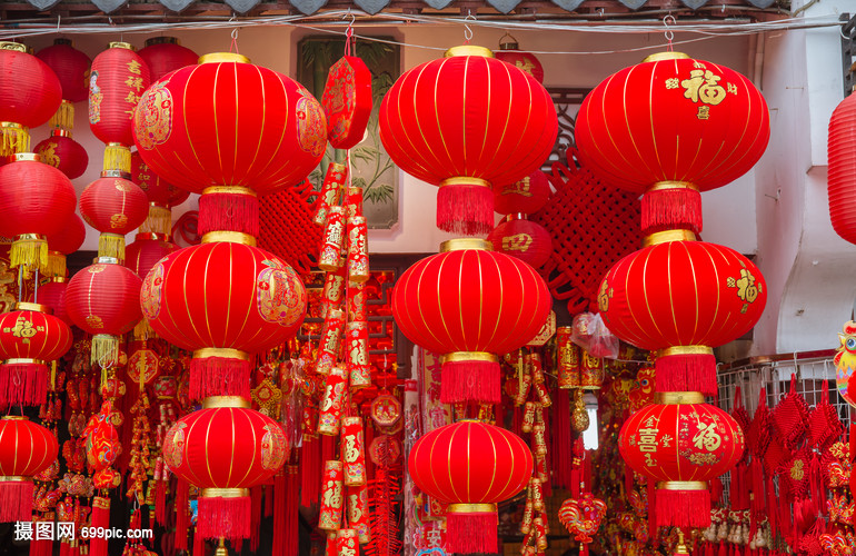 中国春节传统工艺品装饰