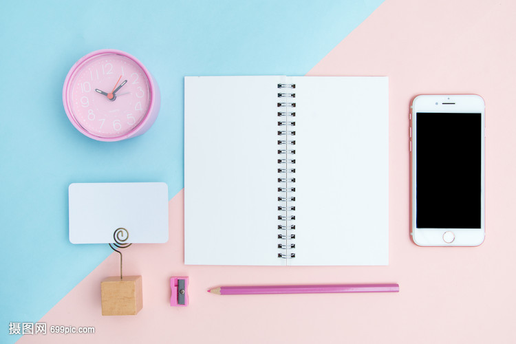 小清新桌面平铺拍摄素材