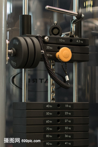健身房健身器材特写
